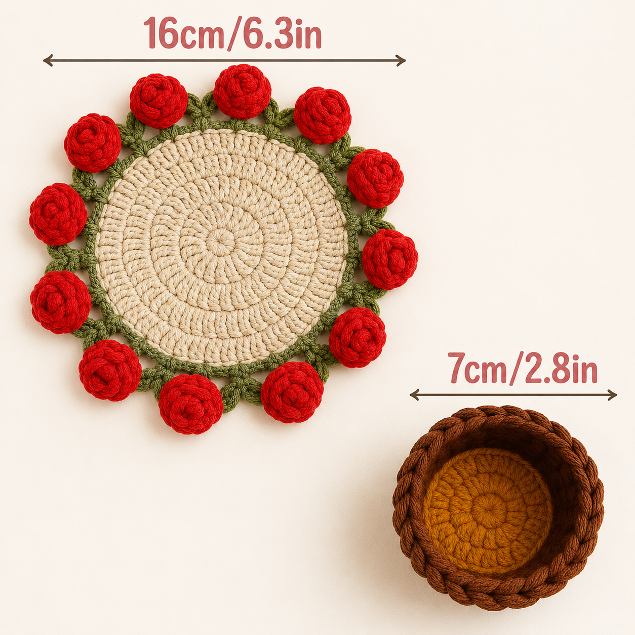 Flower Coaster Crochet by Alex