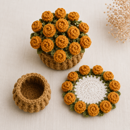 Flower Coaster Crochet by Alex